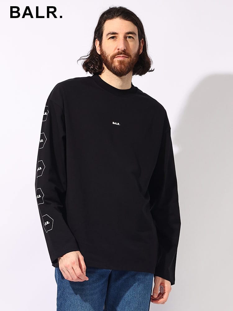 BALR. (ボーラー) 袖ロゴ クルーネック 長袖 Tシャツ S M L 1XL 2XL 