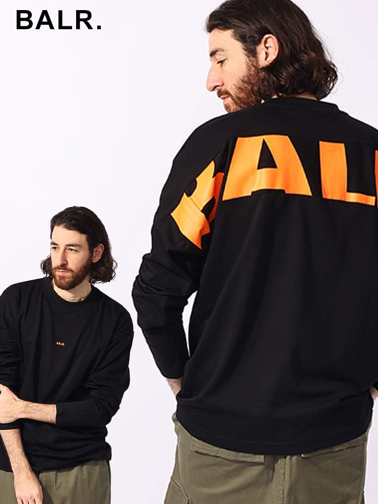 BALR. (ボーラー) ラインバックロゴ クルーネック 長袖 Tシャツ S M L 