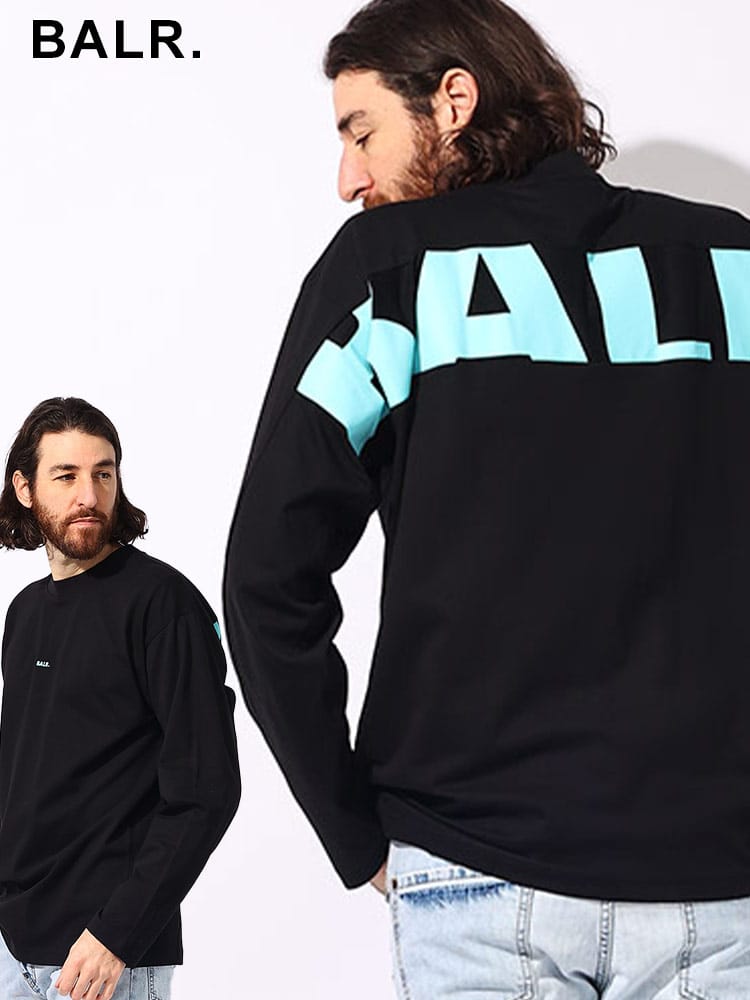 BALR. (ボーラー) ラインバックロゴ クルーネック 長袖 Tシャツ S M L 