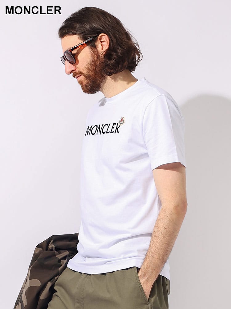 MONCLER (モンクレール) フロントロゴ&ワッペン クルーネック 半袖 T 