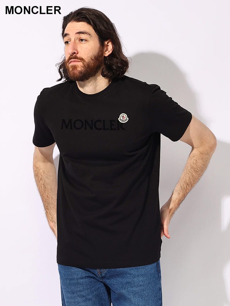 MONCLER (モンクレール) フロントロゴ&ワッペン クルーネック 半袖 T 