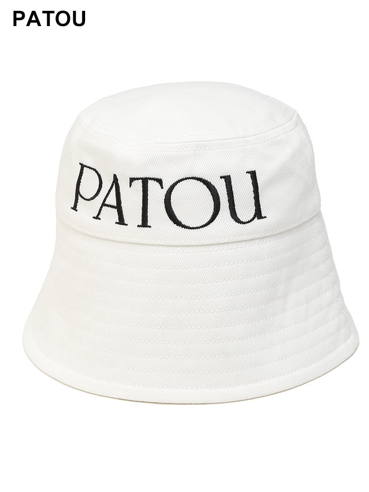 PATOU (パトゥ) コットン ロゴ刺繍 バケットハット POAC0270132