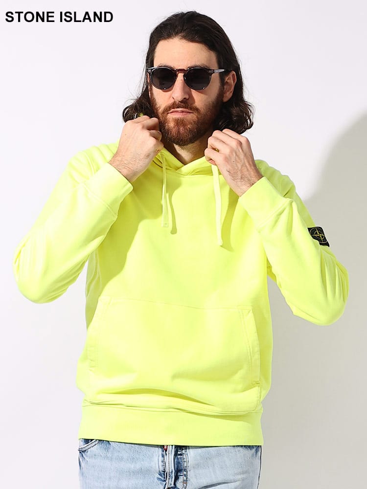 STONE ISLAND (ストーンアイランド) 裏毛 ロゴワッペン ポケット付き プルオーバー パーカー スウェット メンズ