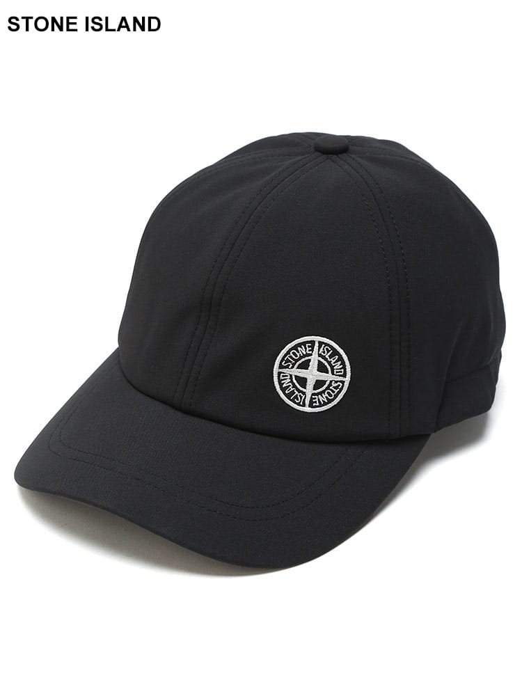 STONE ISLAND (ストーンアイランド) 撥水 通気性 ポリエステルジャージー 刺繍ロゴ Soft Shell キャップ
