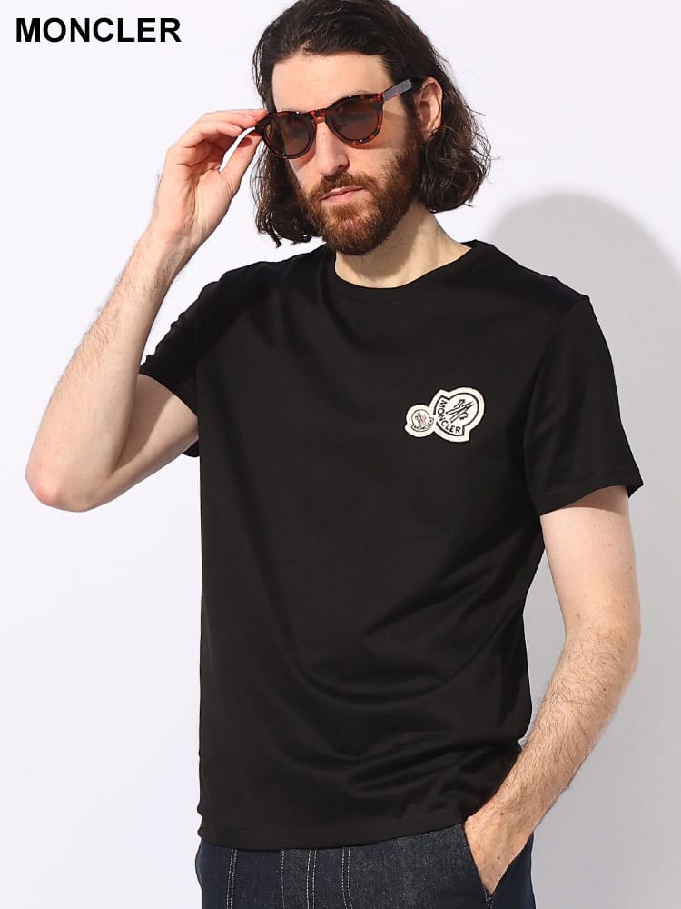 MONCLER (モンクレール) ダブルワッペン クルーネック 半袖 Tシャツ