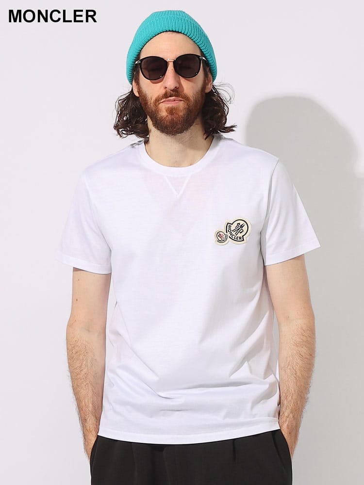 MONCLER (モンクレール) ダブルワッペン クルーネック 半袖 Tシャツ 
