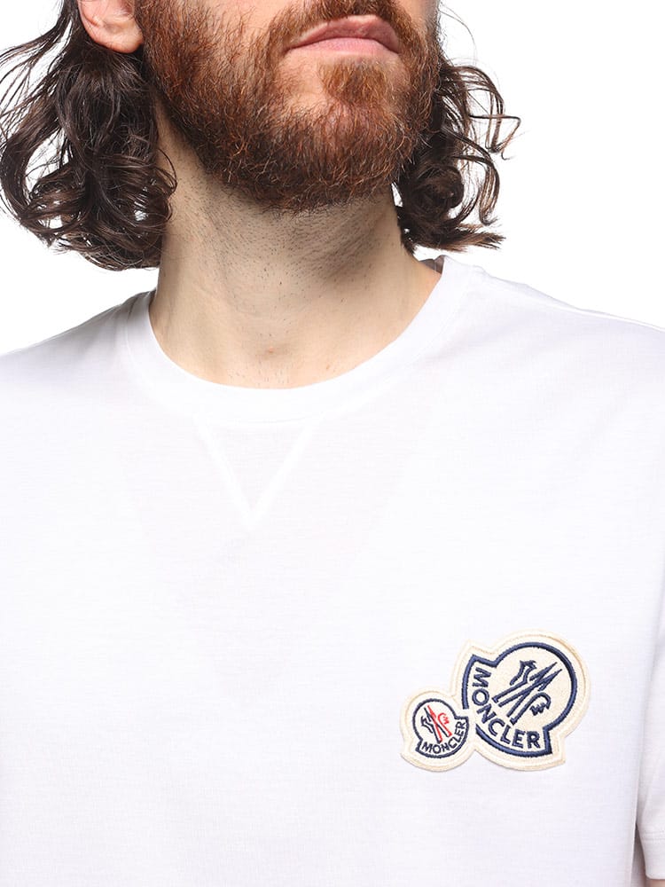 MONCLER (モンクレール) ダブルワッペン クルーネック 半袖 Tシャツ 