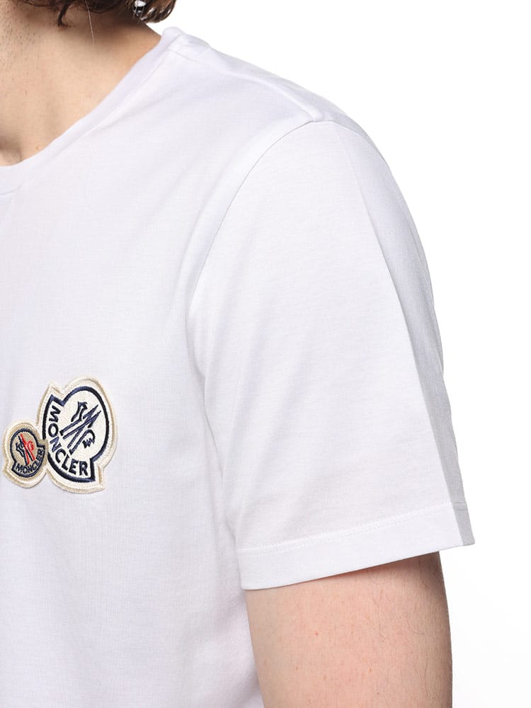 MONCLER (モンクレール) ダブルワッペン クルーネック 半袖 Tシャツ 