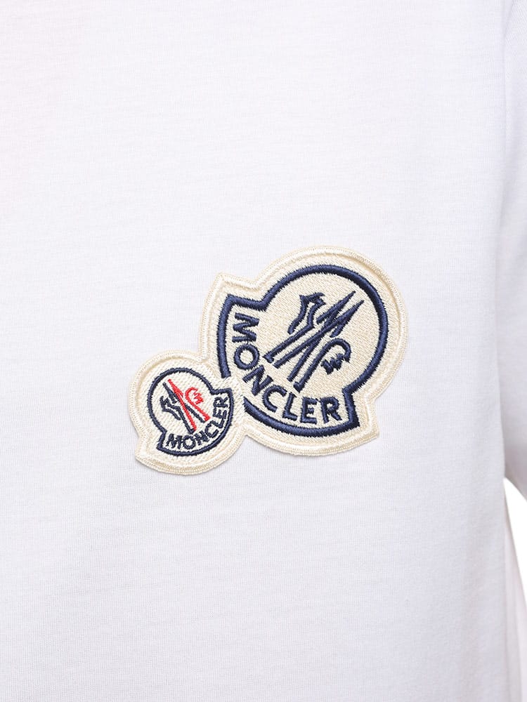 MONCLER (モンクレール) ダブルワッペン クルーネック 半袖 Tシャツ 