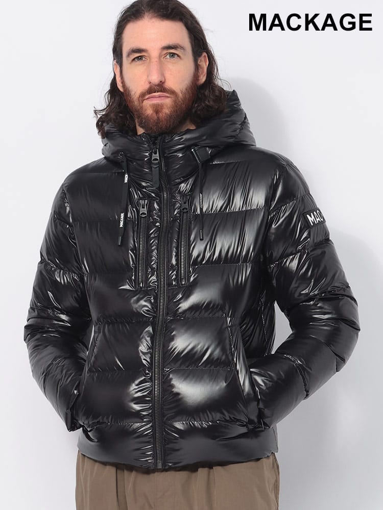 MACKAGE (マッカージュ) 撥水 ナイロン 胸ジッパーポケット ナノダウンジャケット 800フィルパワー MKGVICTOR4 メンズ