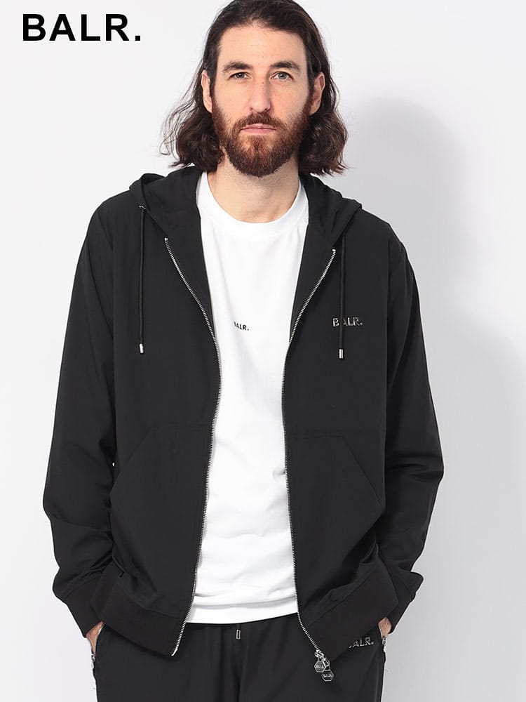 BALR.  (ボーラー) メタリックロゴ フルジップ パーカー BA12691008JP メンズ