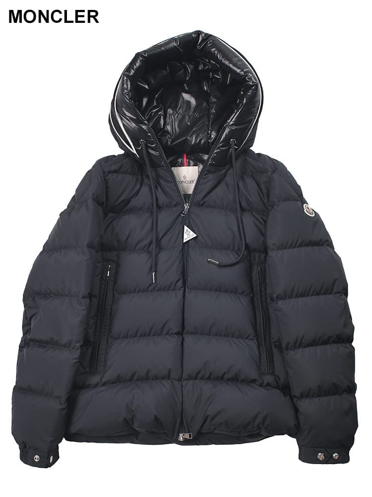 MONCLER (モンクレール) フードロゴ フルジップ ダウンジャケット 