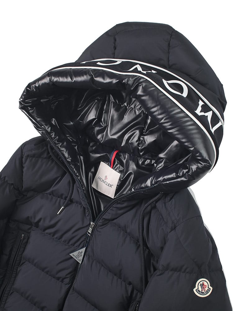MONCLER (モンクレール) フードロゴ フルジップ ダウンジャケット 