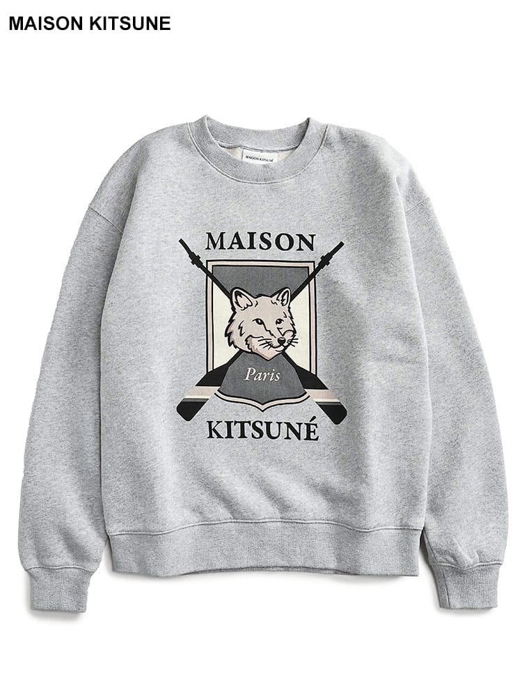 Maison Kitsune (メゾン キツネ) 裏起毛 カレッジフォックス クルーネック トレーナー KNLW00306KM0307 レディース