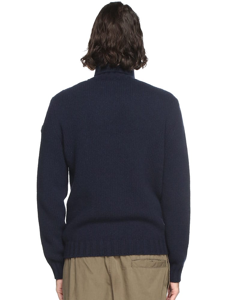 MONCLER (モンクレール) カシミヤ混 ケーブル タートルネック ニット 