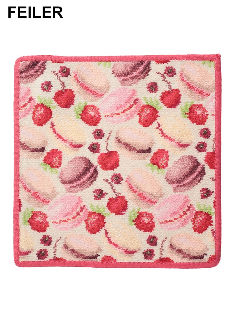 フェイラー FEILER FEILER フェイラー ハンカチ タオル タオルハンカチ 25cm Amelie Black 135 Cerise アメリ  ブラック セリーズ 花柄 AmelieBlk135 （135 Cerise） -アウトレットファッション通販 『BRANDELI』 FEILER ハンカチ