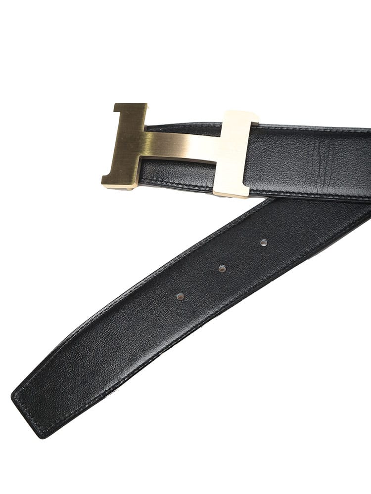 HERMES (エルメス) リバーシブル レザー ピンバックルベルト 