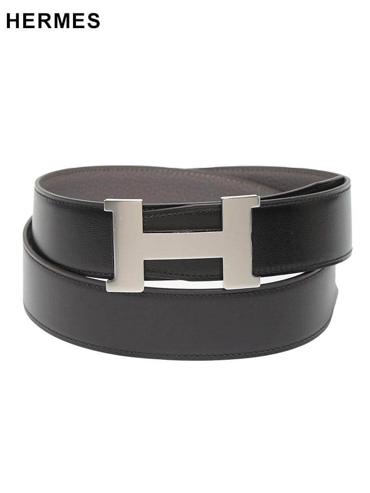 HERMES (エルメス) リバーシブル レザー ピンバックルベルト HE4HER1301229 メンズ