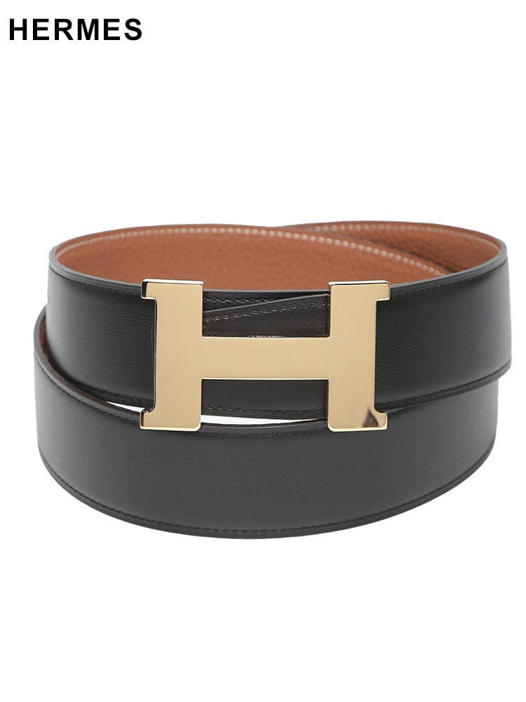 HERMES (エルメス) リバーシブル レザー ピンバックルベルト HE4HER1301230 メンズ