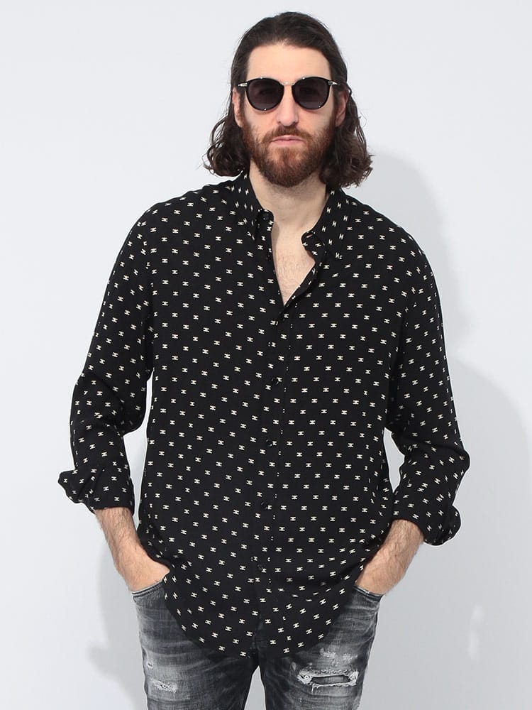 CELINE (セリーヌ) 総柄プリント 長袖 シャツ CEL2C813 メンズ