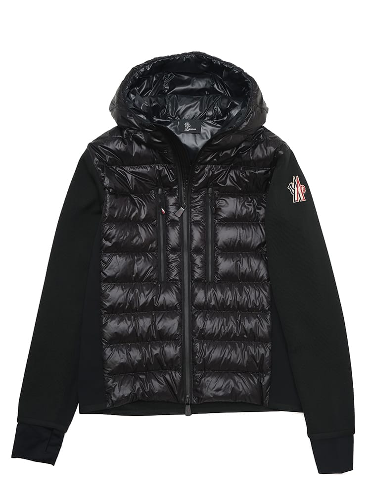 MONCLER (モンクレール) ナイロン 切替 ジッパーポケット付き ニット 