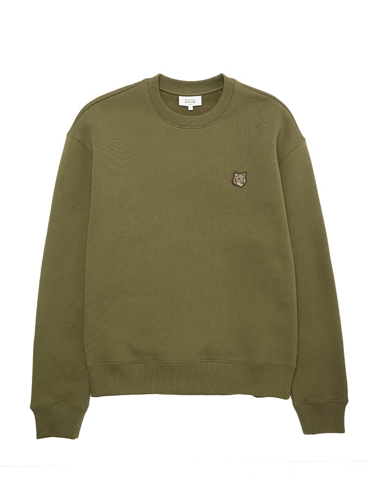 Maison Kitsune (メゾン キツネ) 裏起毛 フォックス刺繍パッチ クルー 