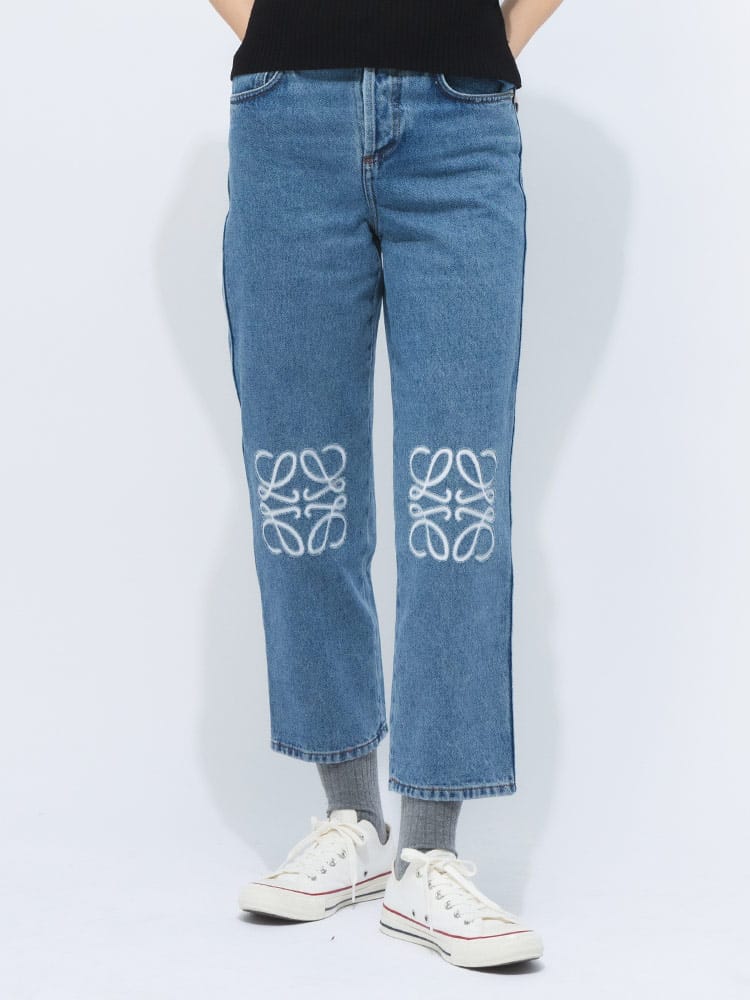 LOEWE (ロエベ) ロゴデザイン ボタンフライ ジーンズ LELS359Y11X90 レディース