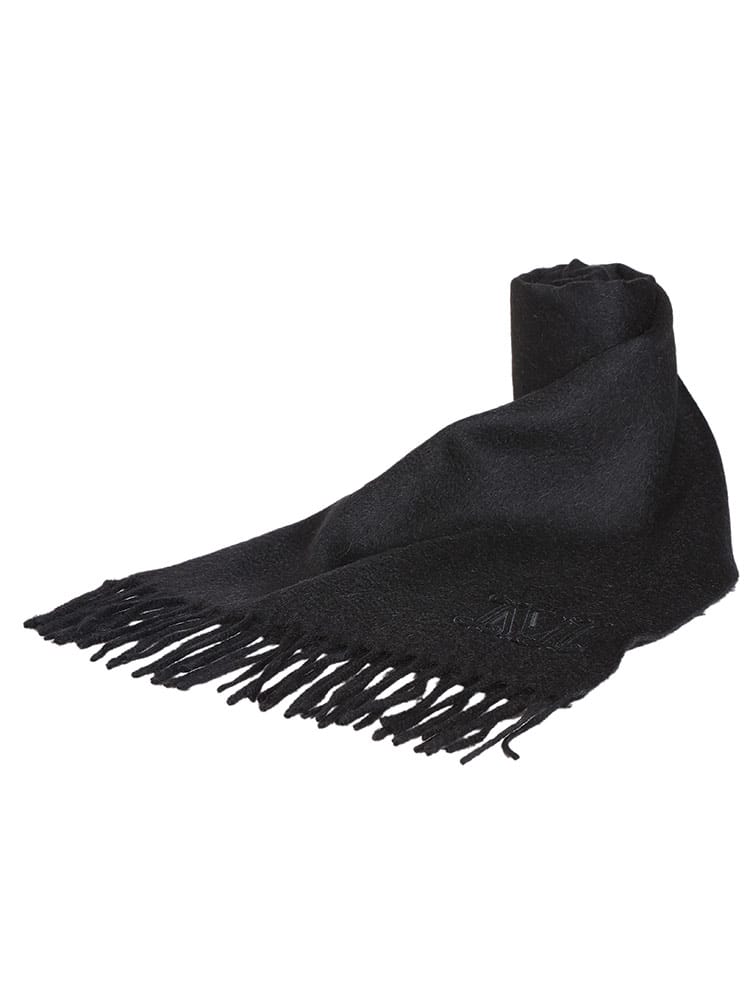 MAX MARA (マックスマーラ) ピュアキャメル Mロゴ刺繍 フリンジ マフラー MXLWKCLARA レディース