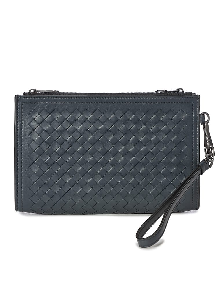 BOTTEGA VENETA (ボッテガ・ヴェネタ) イントレチャート レザー クラッチバッグ BV496418VQ131 メンズ