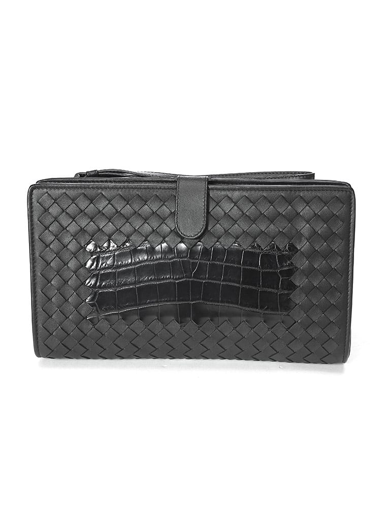 BOTTEGA VENETA (ボッテガ・ヴェネタ) イントレチャート レザー クラッチバッグ BV426855VO0A5 メンズ