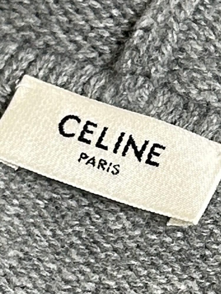 CELINE (セリーヌ) カシミヤ混 フルジップ ニットパーカー 