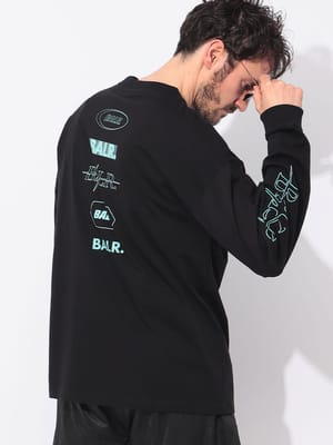 新品タグ付き】ボーラー スウェットトップ XLサイズ ブラックレッド 38 