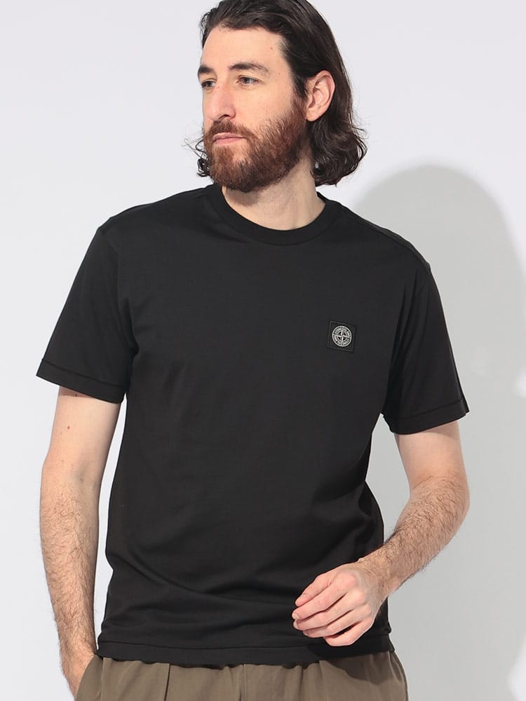 STONE ISLAND (ストーンアイランド) ロゴパッチ クルーネック 半袖 Tシャツ SI2100039S0013