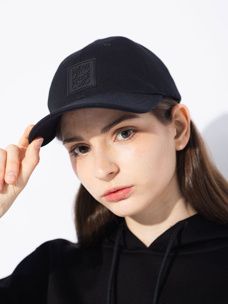 LOEWE (ロエベ) コットン ロゴパッチ キャップ LEK820AA2X01 メンズ 