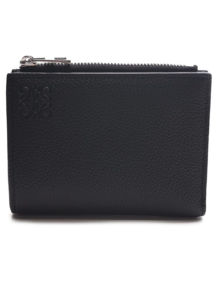 LOEWE (ロエベ) カーフスキン ロゴ 二つ折り財布 スリム コンパクト ウォレット メンズ
