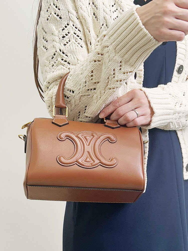 CELINE (セリーヌ) スモールボストンバッグ スムースカーフスキン CELL1137704LU レディース