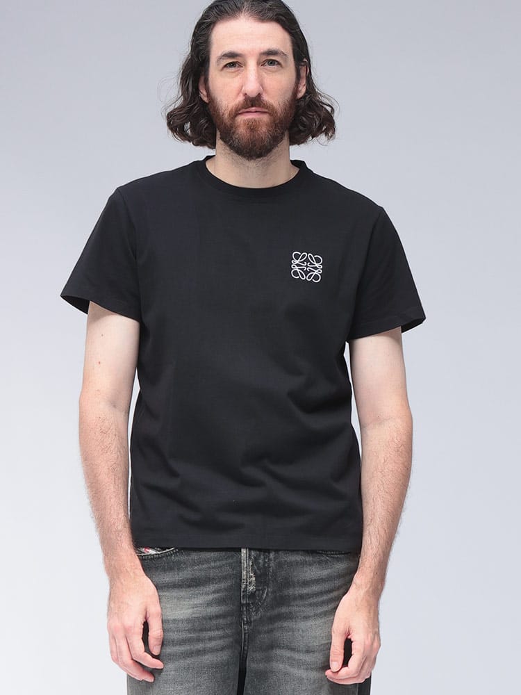 LOEWE (ロエベ) 胸ロゴ 刺繍 クルーネック 半袖 Tシャツ LEH526Y22X75 メンズ