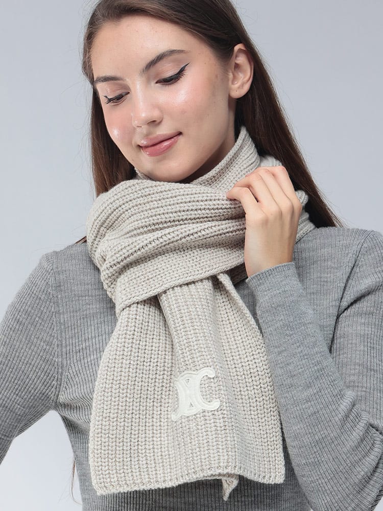 CELINE (セリーヌ) カシミヤ100％ トリオンフ スカーフ CELL2AZ0A384D レディース