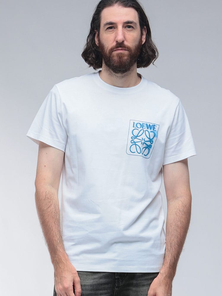 LOEWE (ロエベ) 胸アナグラム刺繍 デザイン 半袖 Tシャツ LEH526Y22X25 メンズ