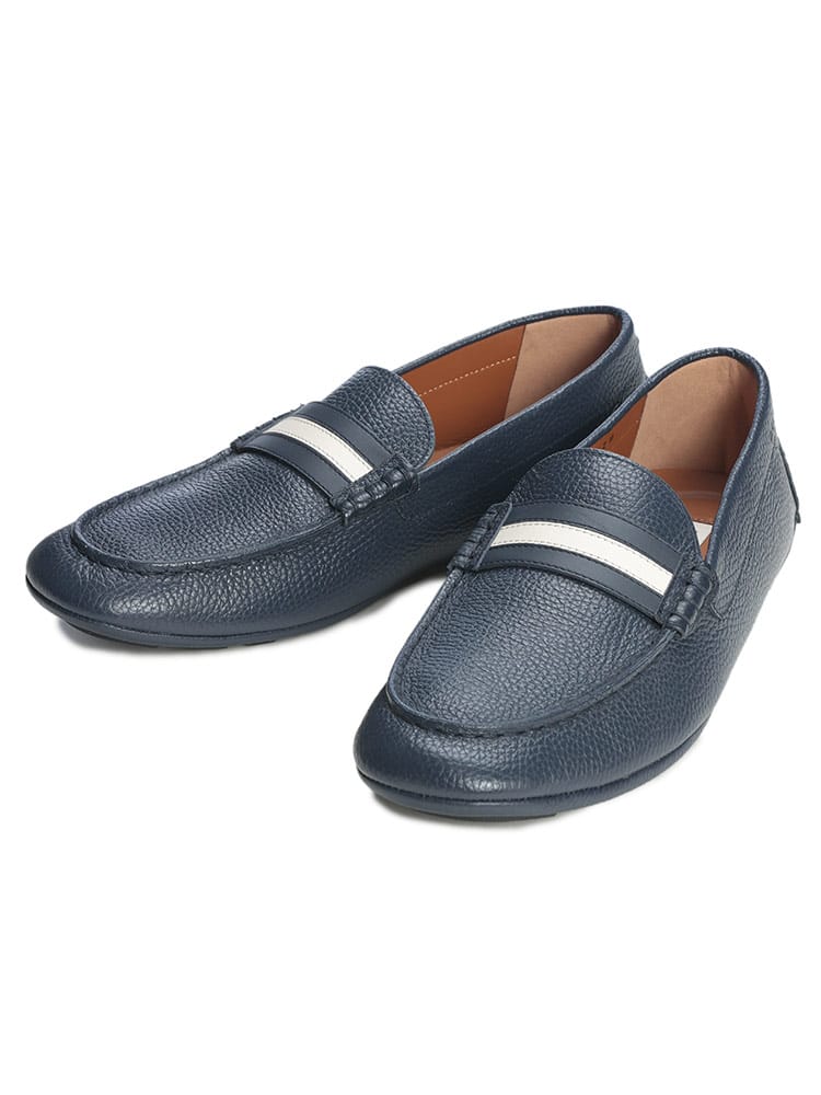 BALLY (バリー) メンズ ドライビングシューズ レザー ライン バイカラー 本革 ローファー BALLYKARLOS バリーカーロス