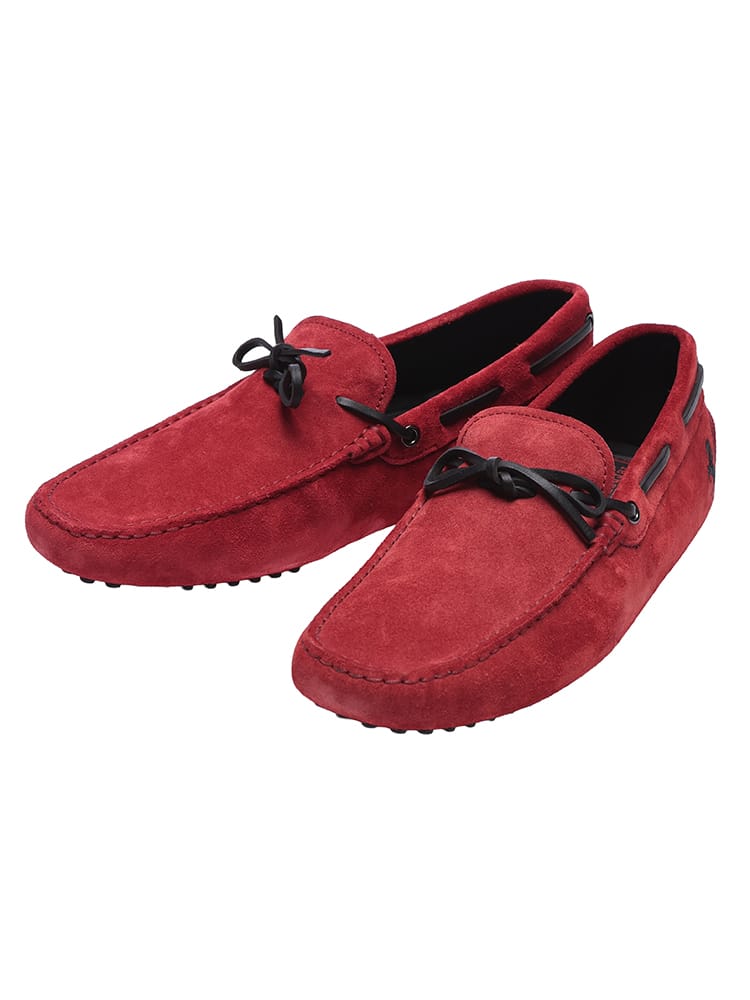 TOD'S (トッズ) スエード リボン ドライビングシューズ フェラーリ レザー 本革 TDXRM0GW0K510RQ メンズ