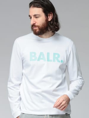 BALR． (ボーラー) ロゴプリント クルーネック 長袖 Tシャツ BA11111068 メンズ