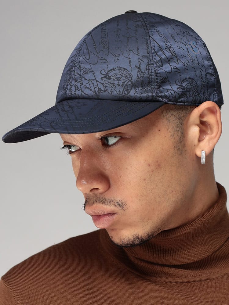 BERLUTI (ベルルッティ) 総柄 スクリット ナイロン ベースボールキャップ BRT29CA47 メンズ