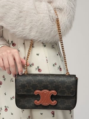 CELINE (セリーヌ) チェーン付きクラッチ キュイル トリオンフ バッグ 