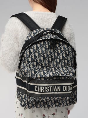 DIOR (ディオール) オブリーク ジャガードロゴ 総柄 バックパック リュック CDLM6104STZQ レディース