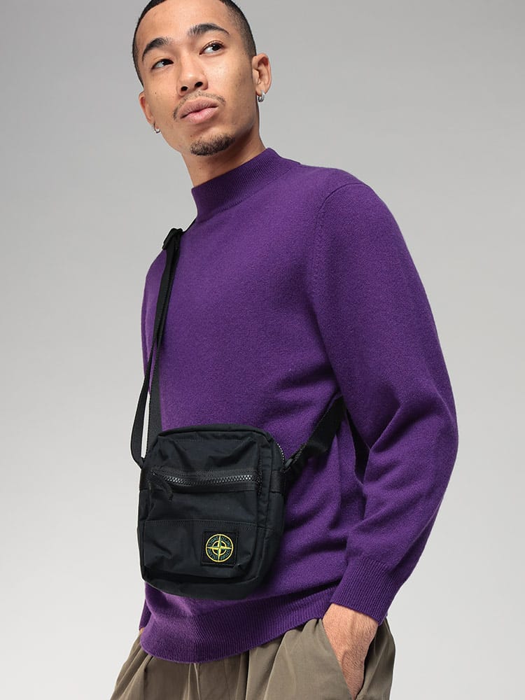 STONE ISLAND (ストーンアイランド) ミニ ショルダーバッグ ポーチ ALUMINIUM TELA アルミニウムテラ SI9200019S0257 メンズ
