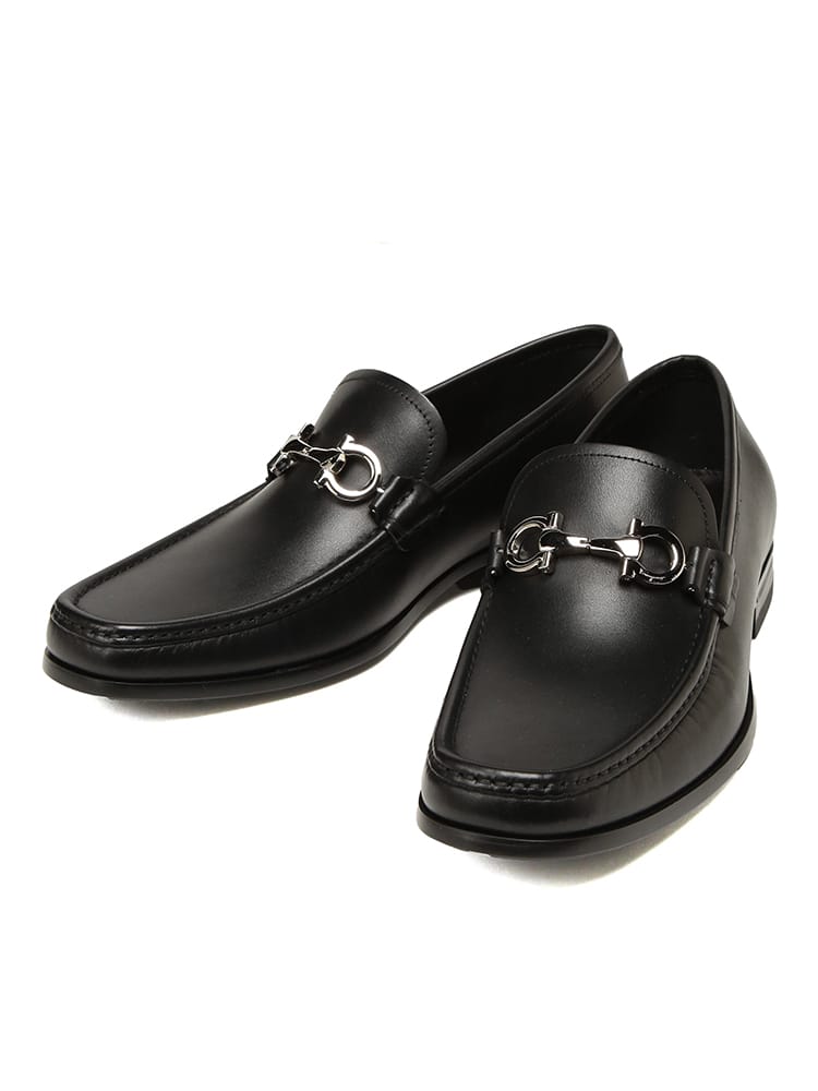 Salvatore Ferragamo (サルヴァトーレフェラガモ) ガンチーニ ビット モカシン レザー ローファー シューズ CHRIS FG0686084 メンズ