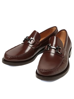 Salvatore Ferragamo◆ローファー/UK8/BRW/レザー Salvatore Ferragamo (サルヴァトーレフェラガモ) メンズ ローファー ガンチーニ モカシンシューズ 8 6.5 7.5  シューズ・靴 レザーシューズ【サカゼン公式通販】