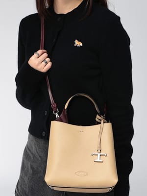 TOD'S (トッズ) ロゴ チャーム レザー 2WAY ミニ ショルダー バッグ TIMELESS タイムレス ミニ TDXBWAPAA9100 レディース