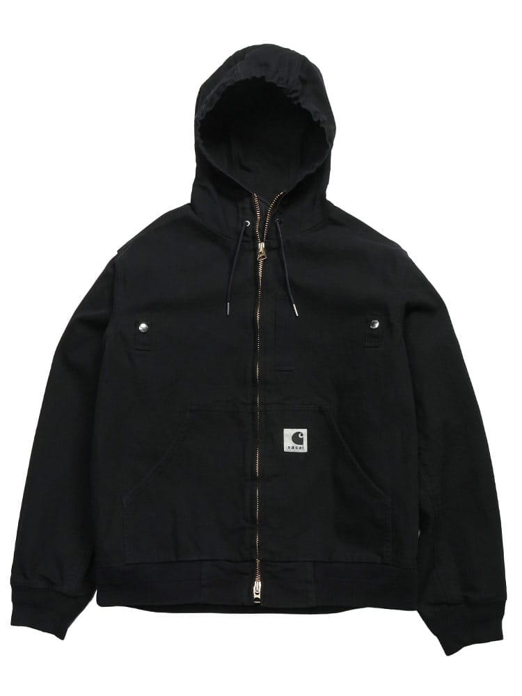 sacai (サカイ) コラボ sacai×Carhartt WIP ロゴ フーデット フルジップ ブルゾン SACA2503859M0 メンズ
